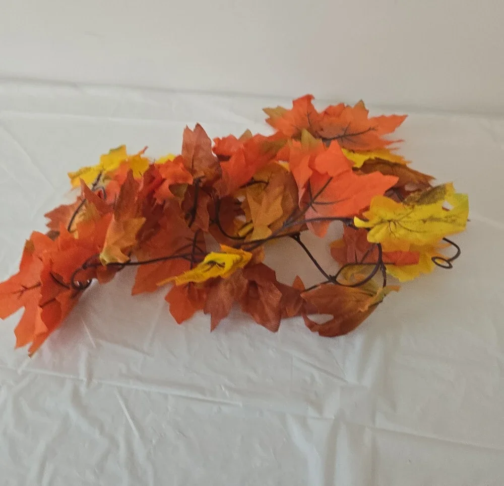 10-Pack Fall Leaf Garland Bundle | Autumn Harvest Thanksgiving Decor | NWT